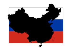 russia, china, map