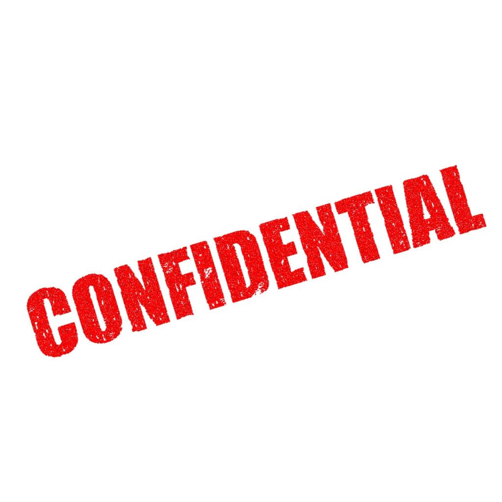 confidential, secret, classified