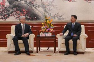台灣中國國民黨副主席夏立言於2月9日率團前往位於北京的釣魚台國賓館會見中國大陸國台辦主任宋濤。