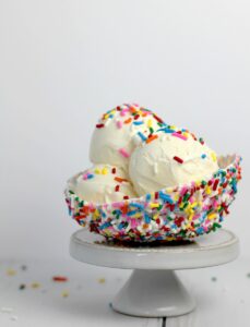 vanilla ice cream with sprinkles