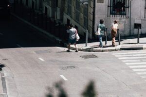 pedestrian, walking, sidewalk