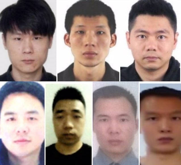 美國點名七名中國駭客