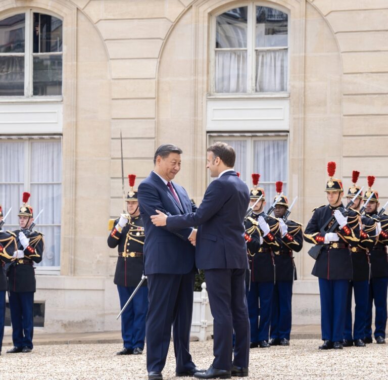 習近平與法國總統馬克龍（Emmanuel Macron）