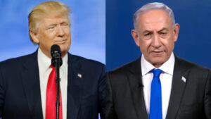 納坦雅胡（Benjamin Netanyahu）與川普（Donald Trump）