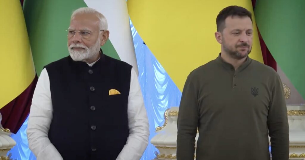 印度總理莫迪（Narendra Modi）、烏克蘭總統澤倫斯基（Volodymyr Zelenskyy）