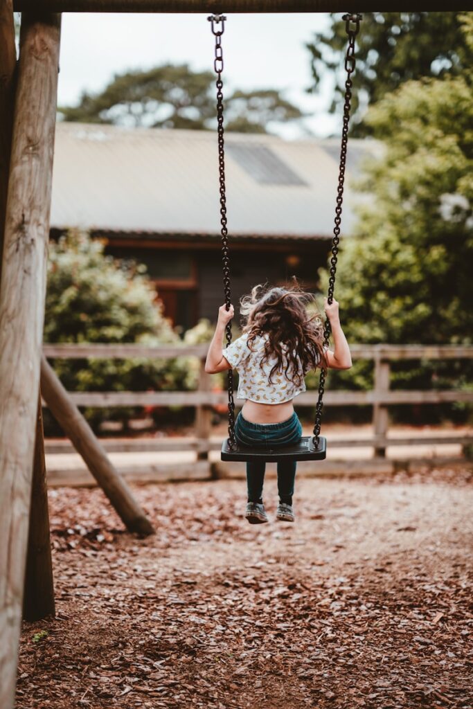 woman on swing