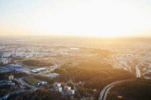 cityscape during golden hour